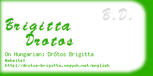 brigitta drotos business card