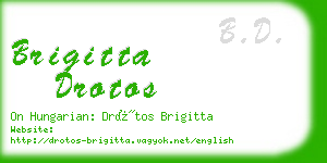 brigitta drotos business card